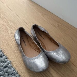 Lucky Brand Metallic Silver Flats